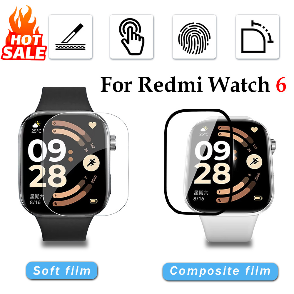 Watch Face Protector - 1-5 個のソフトフィルム Xiaomi Redmi Watch 6