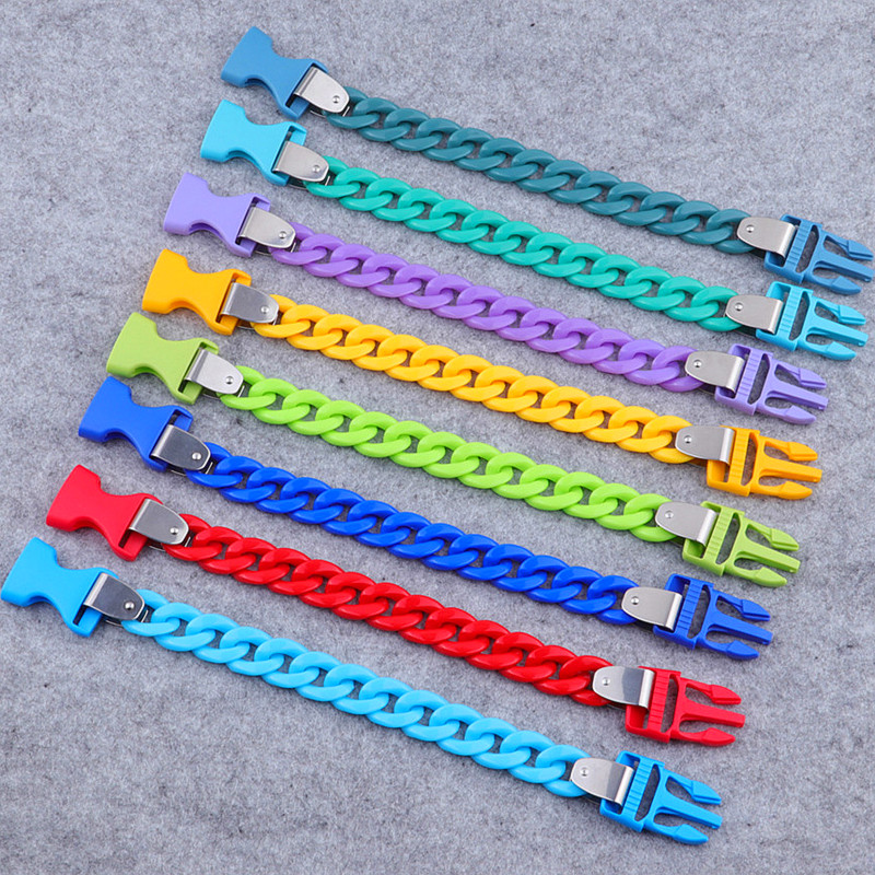 Ceramic Link Bracelet - Fishsheep2021-男性と女性のためのカラフルなリンクチェーン,バックル付きのトレンディなブレスレット,大きなパンクチェーン,ギフトジュエリー