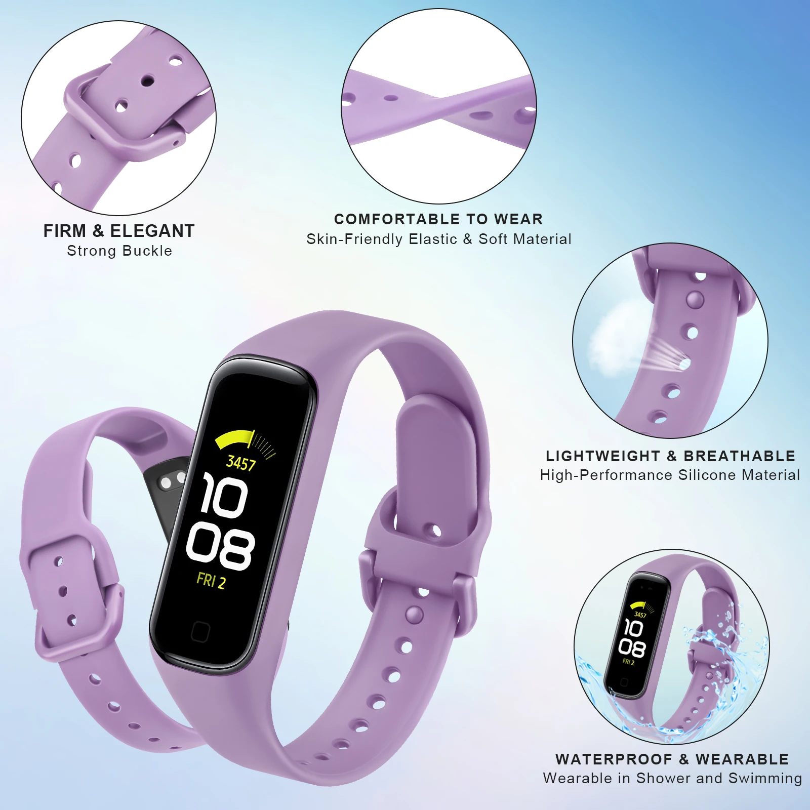 サムスンギャラクシーフィット2用のソフトシリコンストラップ, - Silicone Band Replacement のレビューと価格