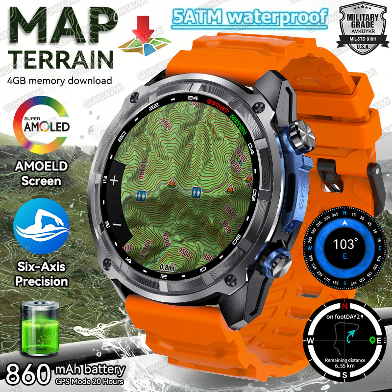 2025年新型地形マップGPSスマートウォッチ、4GBメモリ - Smartwatch Store のレビューと価格