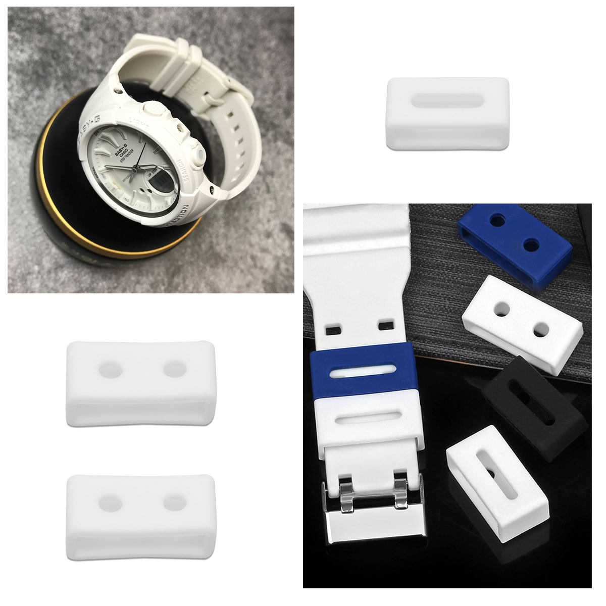 3個入りシリコン製腕時計バンドループ、交換用ストラップ固定リ - Silicone Band Replacement のレビューと価格