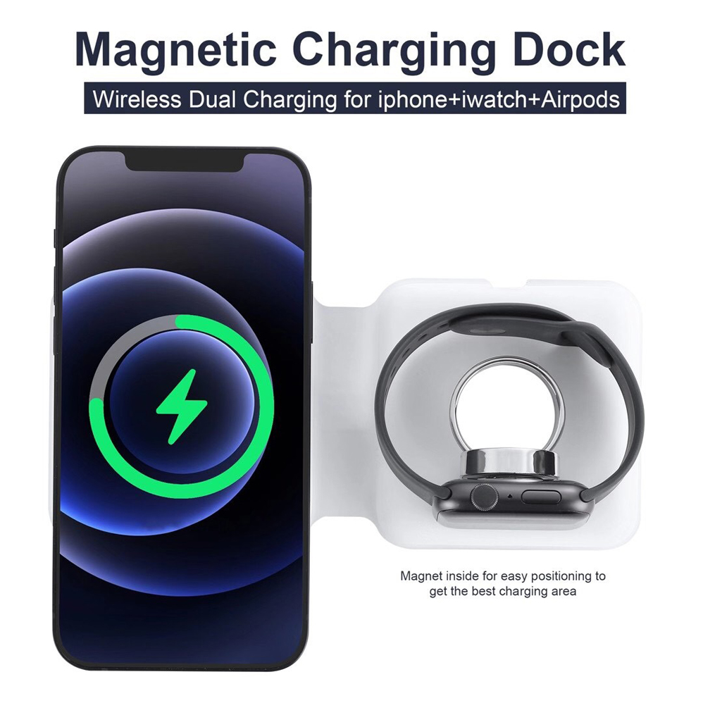 2IN1Magsafe Duo 磁気ワイヤレス充電器ドックi - Smartwatch X のレビューと価格