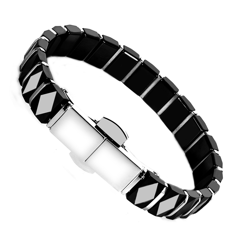 男性と女性のための特別なクラスプブレスレット,ステンレス鋼の - Ceramic Link Bracelet のレビューと価格