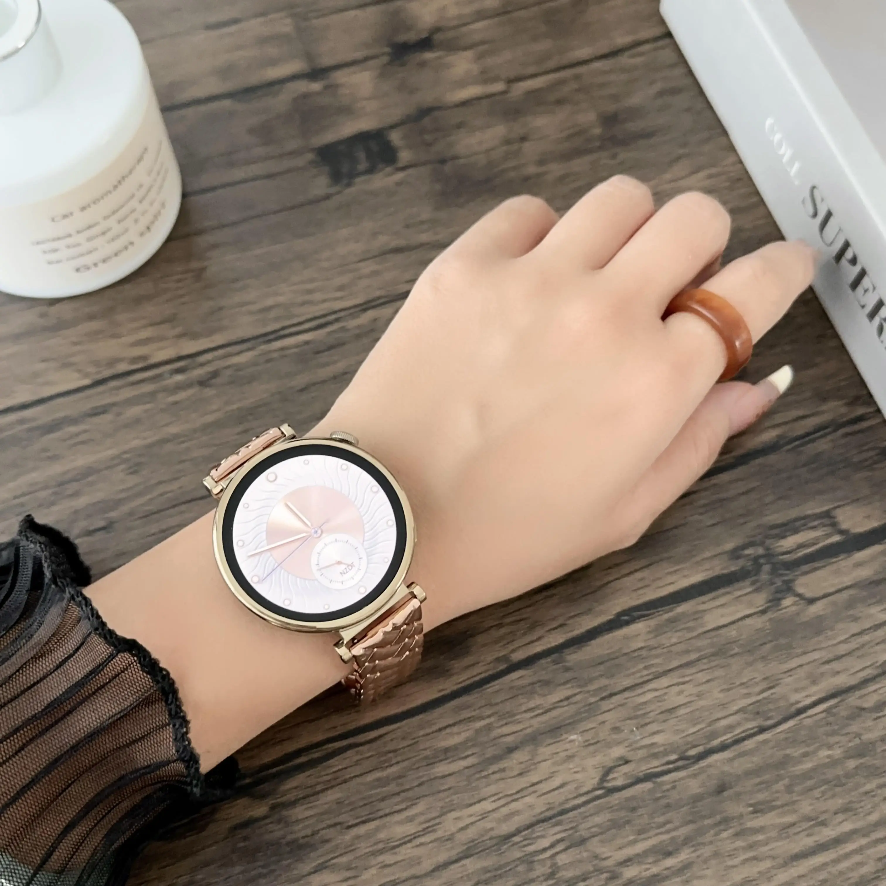 V字型のステンレス鋼の時計バンド,ユニバーサルリストバンド, - Fossil Smartwatch Accessories のレビューと価格