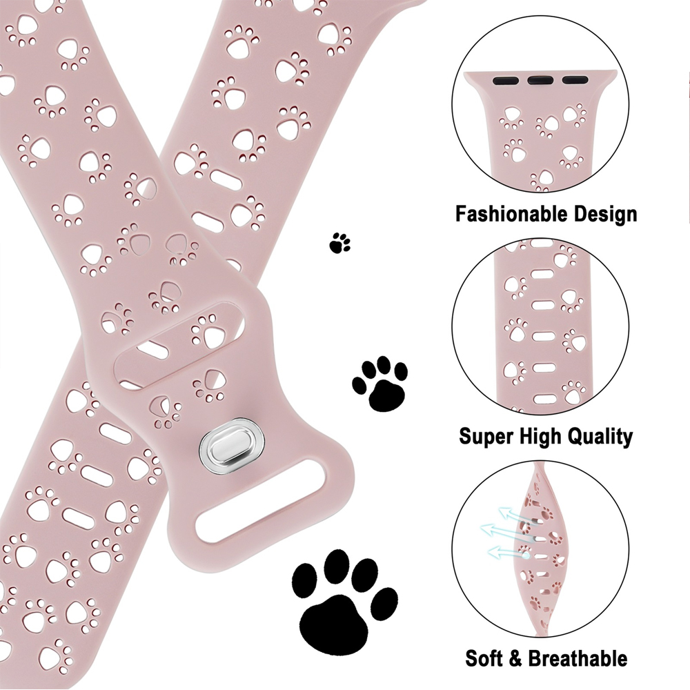Apple Watch用透かし彫りシリコンストラップ,44m - Solo Loop Strap のレビューと価格