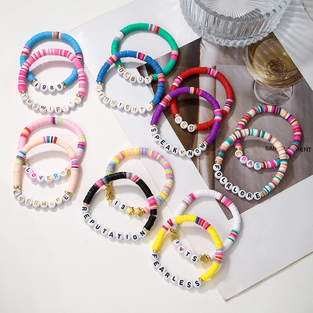 音楽コレクション11 アルバムにインスパイアされた友情ブレス - Ceramic Link Bracelet のレビューと価格