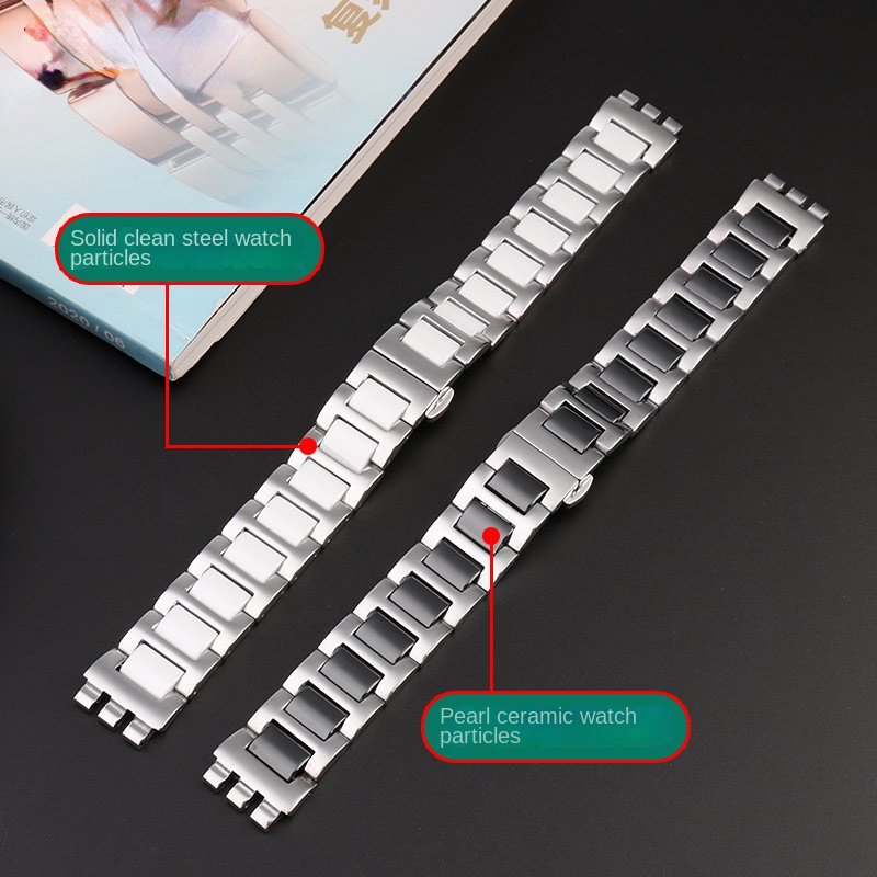 男性と女性のためのセラミックとステンレス鋼の時計ストラップ, - Ceramic Link Bracelet のレビューと価格