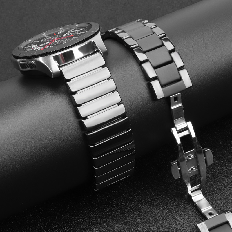 セラミック22ミリメートル時計バンドサムスンギャラクシー腕時 - Ceramic Link Bracelet のレビューと価格