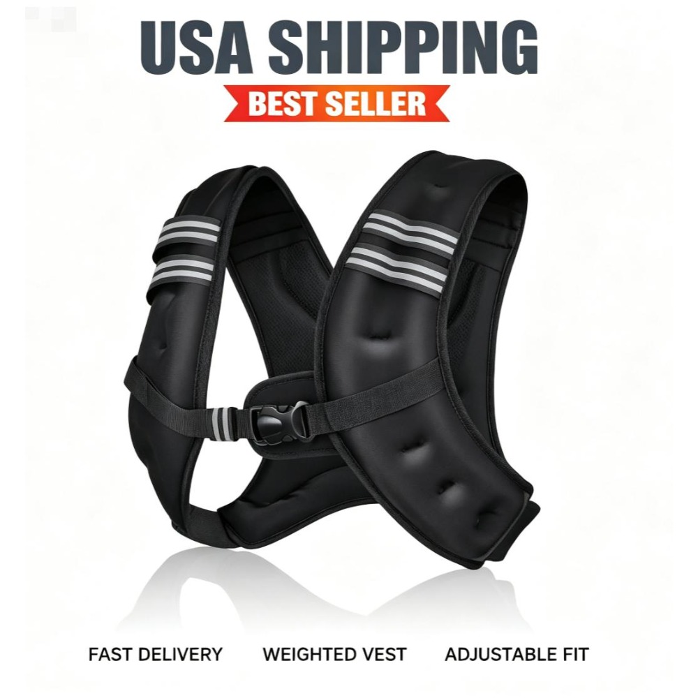 フィットネスウェイトベスト、鉄製ペレット入り、調節可能なスト - Rugged Sport Strap のレビューと価格