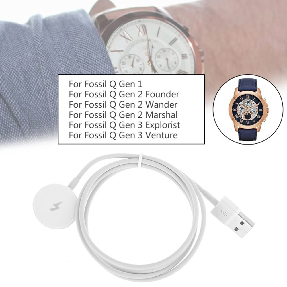 1 メートル充電ケーブルスタンド短絡保護 USB スマートウ - Fossil Smartwatch Accessories のレビューと価格