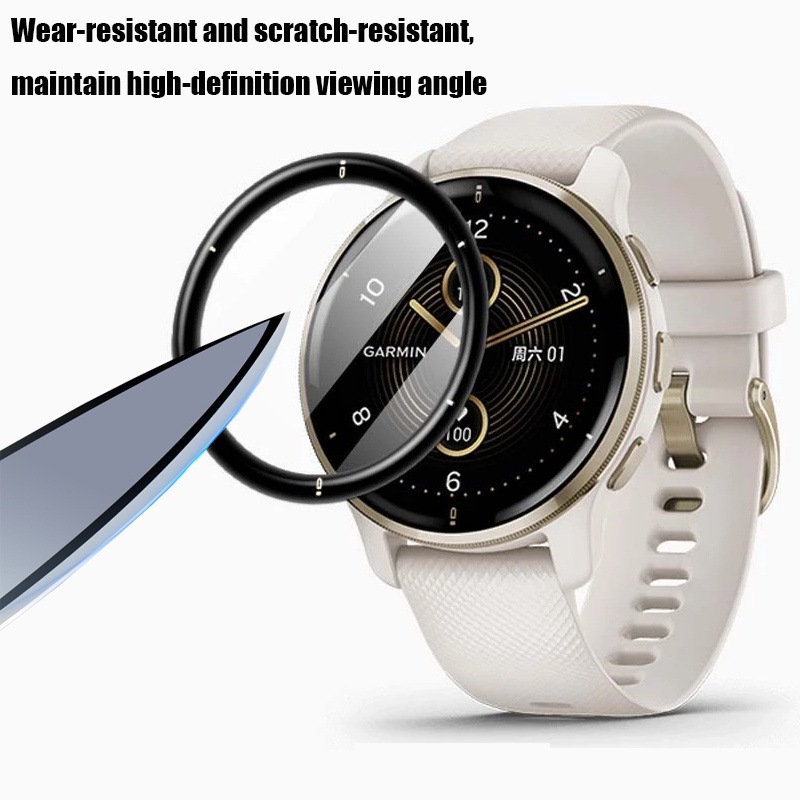 3D 湾曲エッジ保護フィルムガーミン Venu 2 プラスフ - Garmin Smartwatch Accessories のレビューと価格