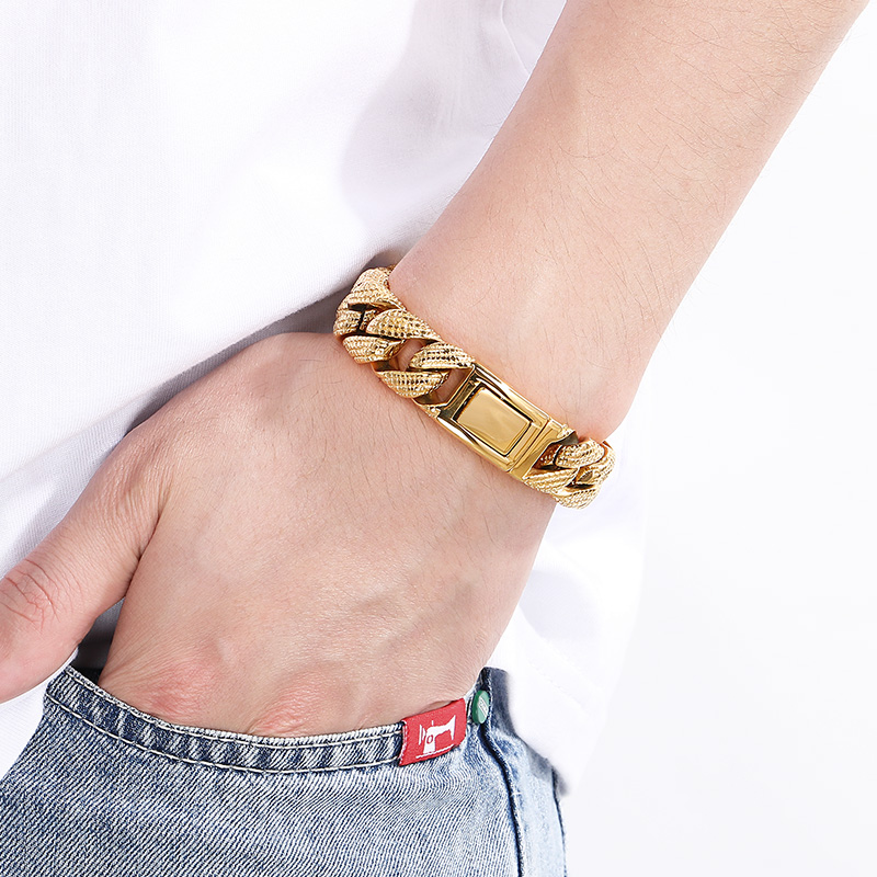 カレン 19-21 センチメートルロングステンレス鋼メンズブ - Ceramic Link Bracelet のレビューと価格