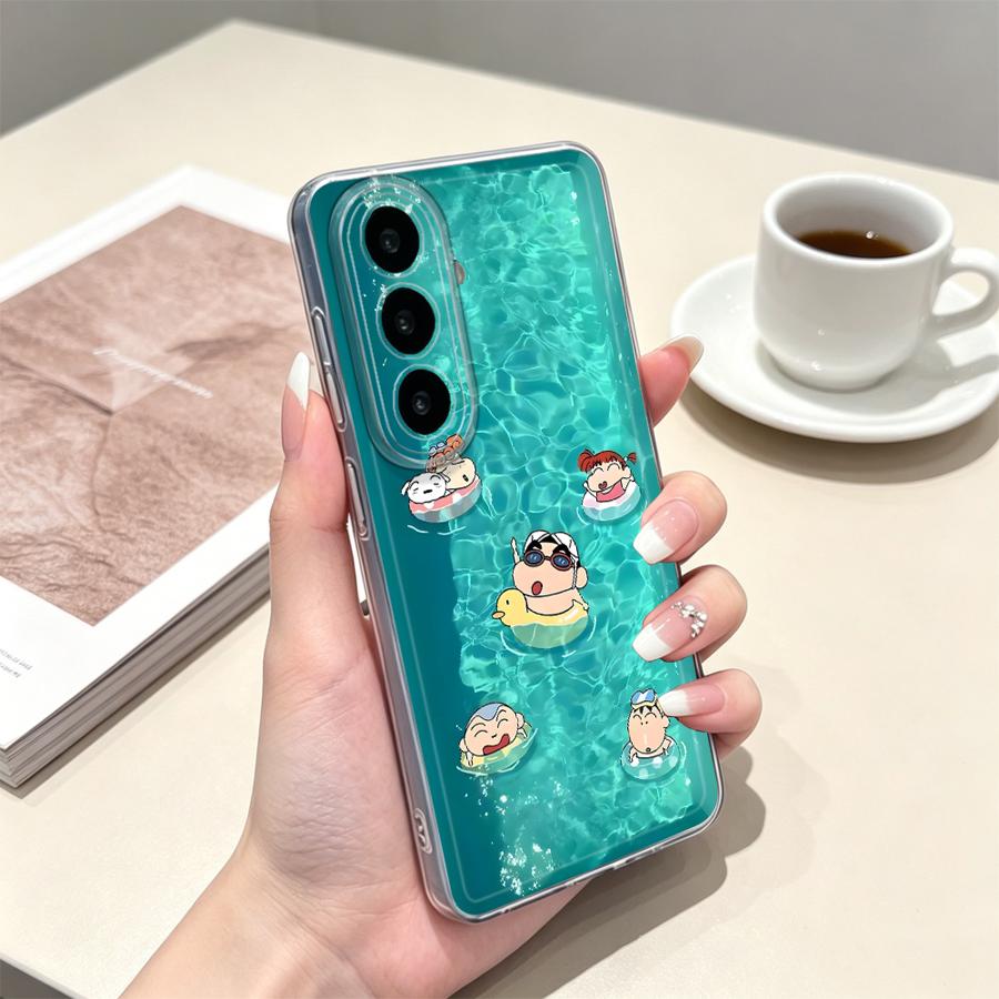 黄色い傘を持つ少年のスマホケース（Samsung Galax - Samsung Galaxy A55 のレビューと価格